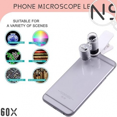 Magnifier Clip Type Cellphone LED 60x