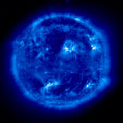  The solar corona as seen in deep ultraviolet light at 17.1 nm by the Extreme ultraviolet Imaging Telescope instrument aboard the SOHO spacecraft 